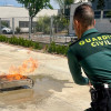 Los bomberos del CPEI instruyen a guardias civiles y militares para posibles incendios