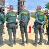 Los bomberos del CPEI instruyen a guardias civiles y militares para posibles incendios