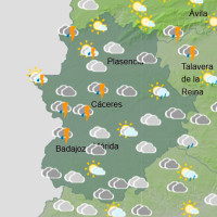Podrían llegar lluvias con tormenta este sábado a Extremadura