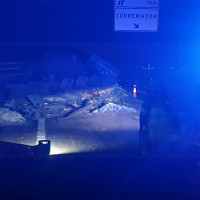 Imágenes tras el brutal accidente en la A-5 de un tráiler