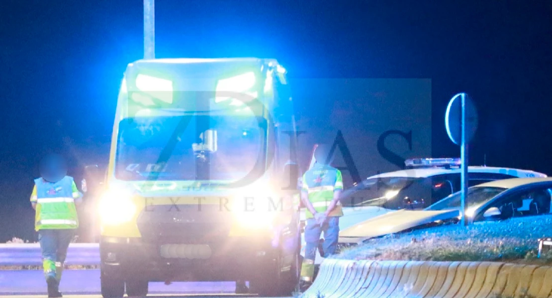 Varios heridos en un accidente de madrugada a la entrada de Badajoz
