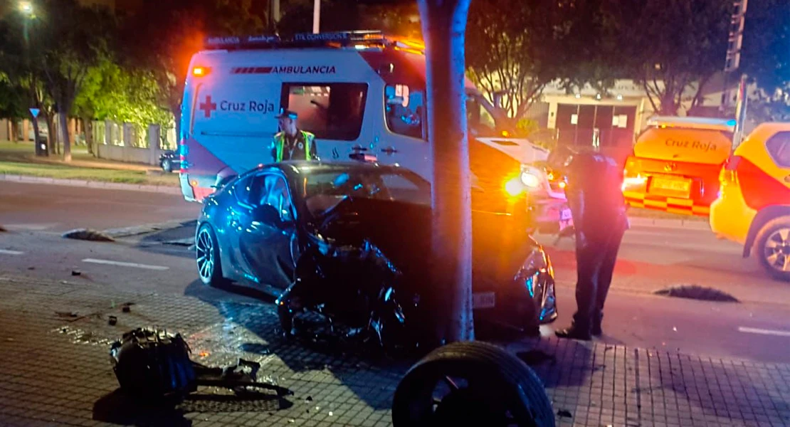 Dos accidentes de tráfico en Badajoz después de los fuegos artificiales