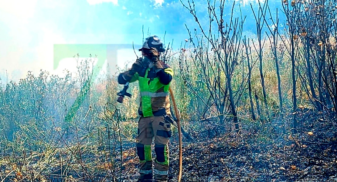 Arde el entorno de Alcazaba: dos horas de lucha contra el incendio