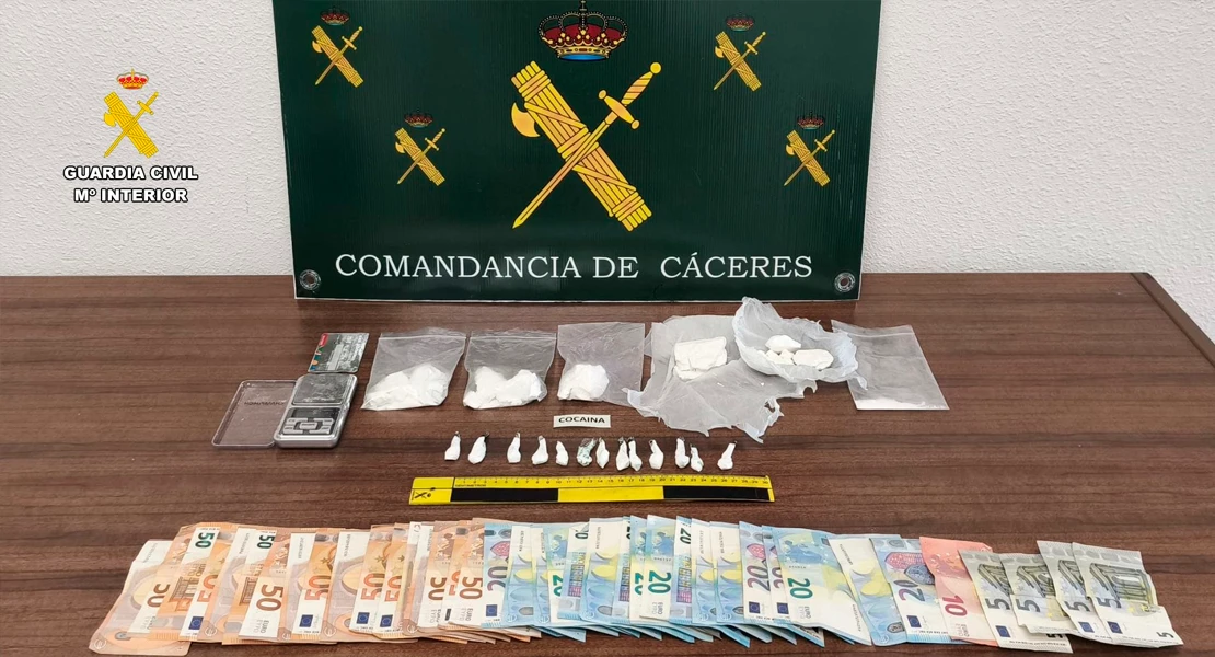 Detienen por segunda vez en un mes a un hombre que traficaba drogas en Alcántara (CC)