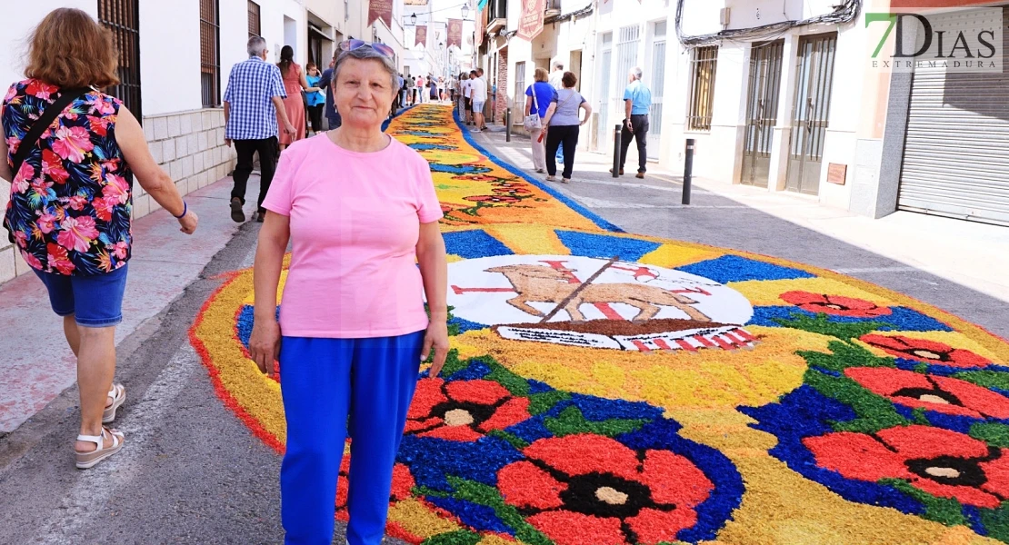 Arte efímero en San Vicente de Alcántara: el Corpus Christi llena las calles de color