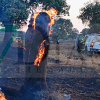 Un incendio en Alburquerque moviliza helicópteros: cinco horas de extinción