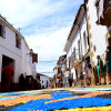 Arte efímero en San Vicente de Alcántara: el Corpus Christi llena las calles de color