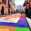 Arte efímero en San Vicente de Alcántara: el Corpus Christi llena las calles de color