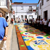 Arte efímero en San Vicente de Alcántara: el Corpus Christi llena las calles de color