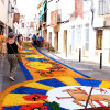 Arte efímero en San Vicente de Alcántara: el Corpus Christi llena las calles de color