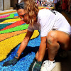 Arte efímero en San Vicente de Alcántara: el Corpus Christi llena las calles de color