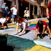 Arte efímero en San Vicente de Alcántara: el Corpus Christi llena las calles de color