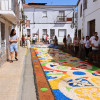 Arte efímero en San Vicente de Alcántara: el Corpus Christi llena las calles de color