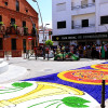 Arte efímero en San Vicente de Alcántara: el Corpus Christi llena las calles de color