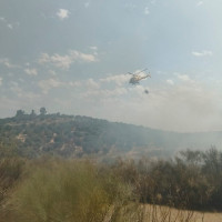 El campo arde de nuevo y el fuego avanza en la provincia de Badajoz