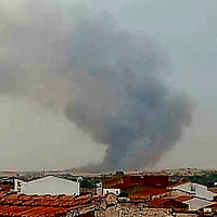 Nivel 1 de peligrosidad en un incendio forestal en Campanario (BA)