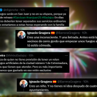 San Juan incendia las redes sociales: Gragera discute por el retraso de los fuegos