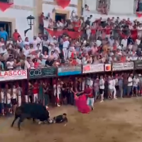Operado de urgencia en el quirófano móvil tras ser corneado en Coria