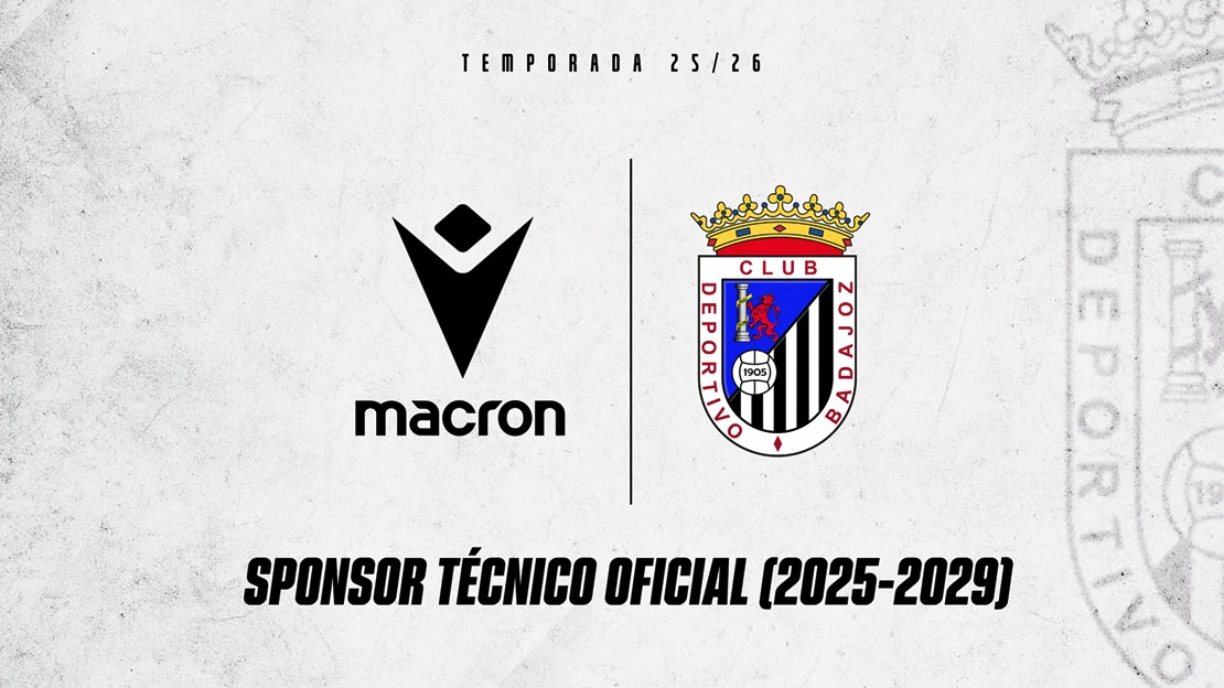 Macron nuevo sponsor técnico del CD Badajoz