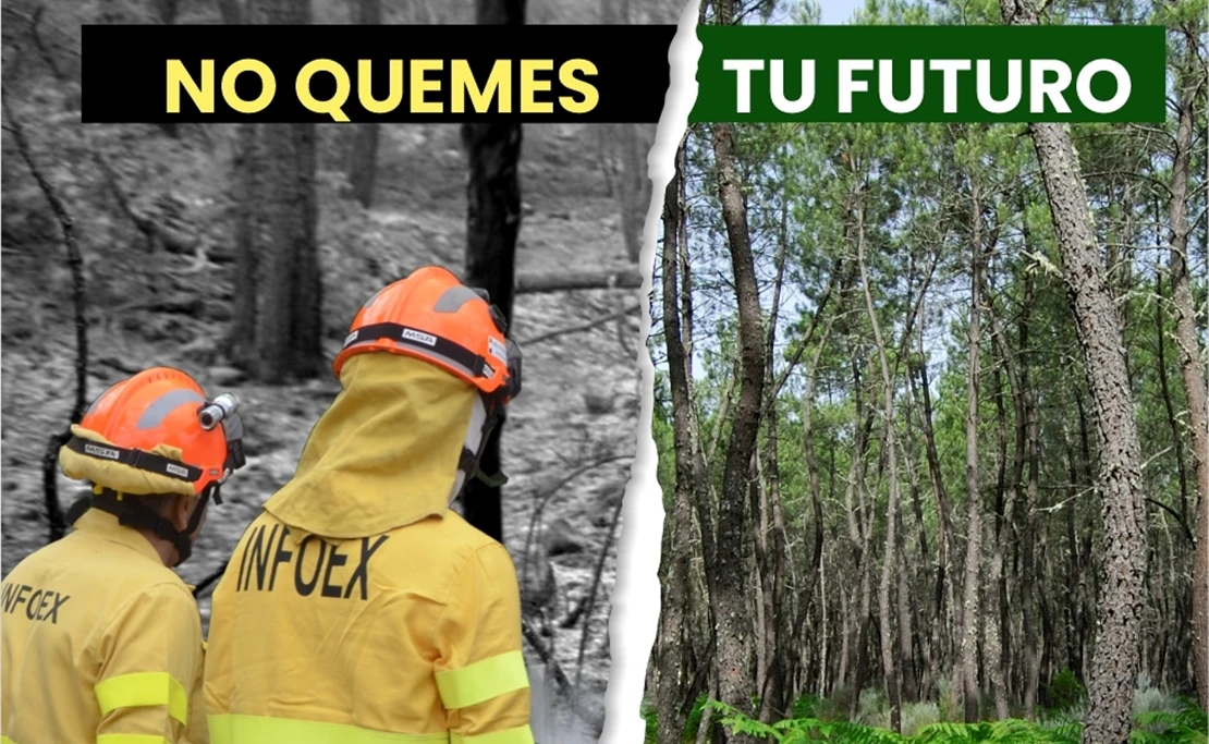 El Plan INFOEX sensibiliza a los extremeños: 'Planta cara al fuego, no quemes tu futuro'
