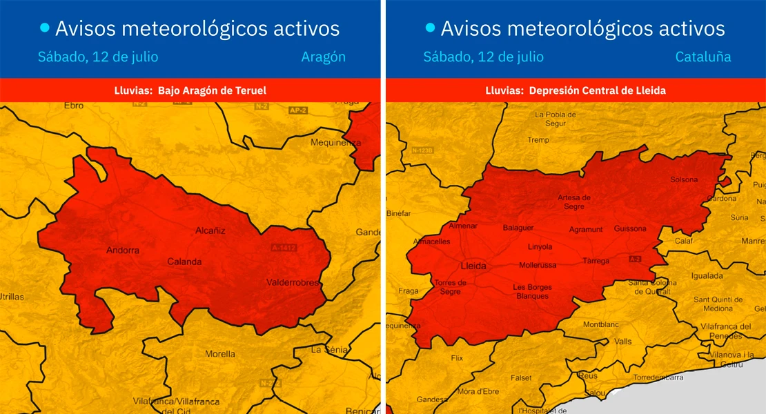 Riesgo extremo en varios puntos de España: se esperan lluvias torrenciales