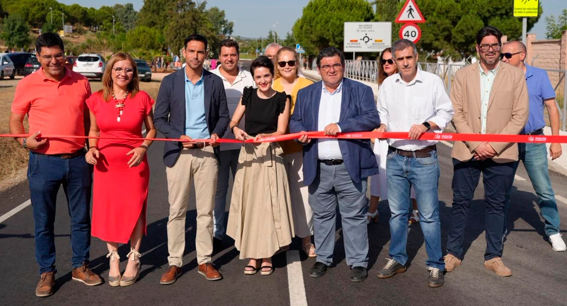 Así culmina la mejora de la carretera que une La Albuera con Valverde de Leganés