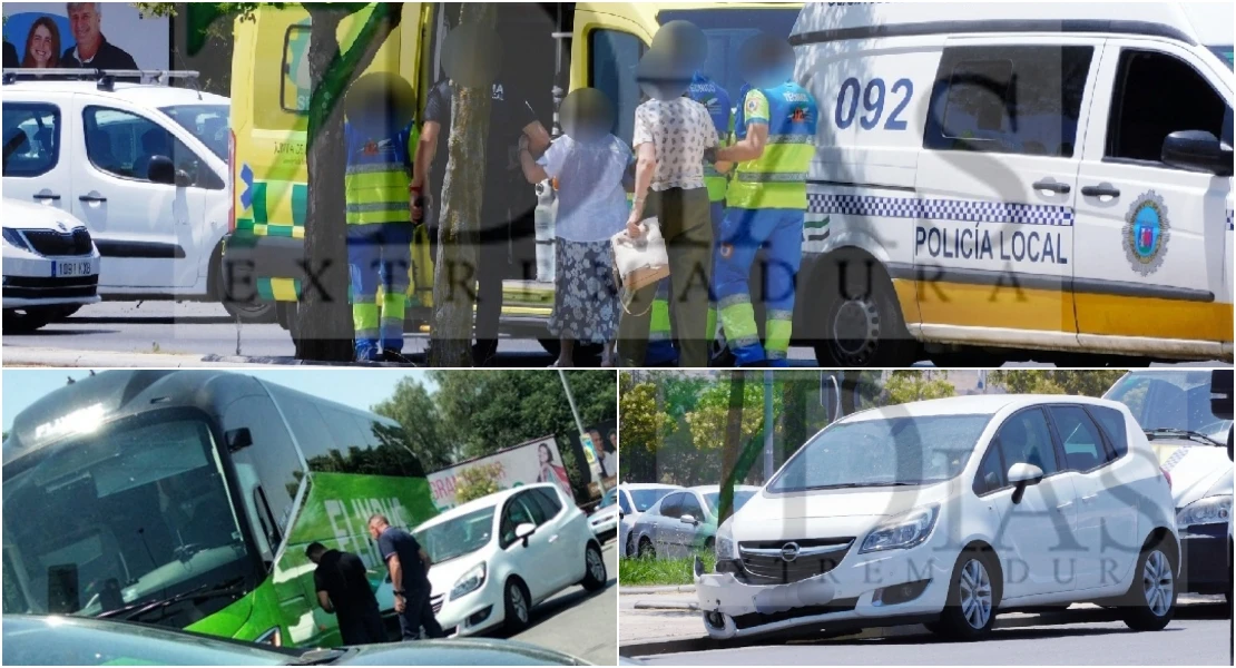 Dos mujeres atendidas tras un accidente en Badajoz