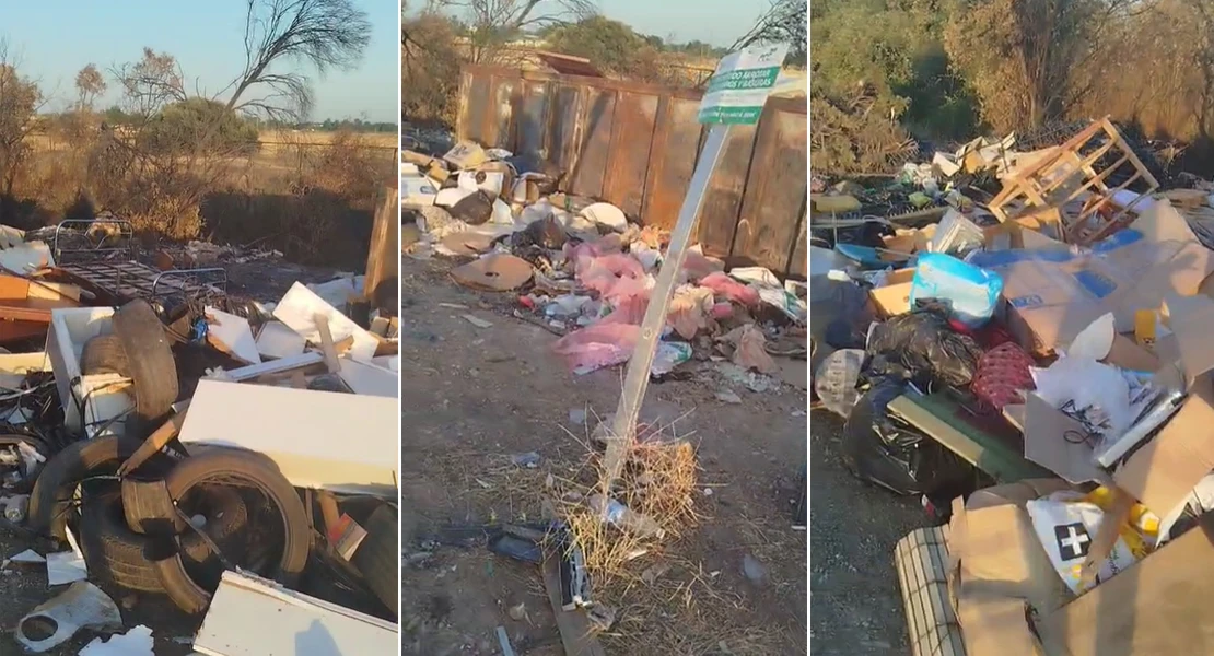 Denuncian un vertedero ilegal en la zona de las Casas Aisladas de Gévora