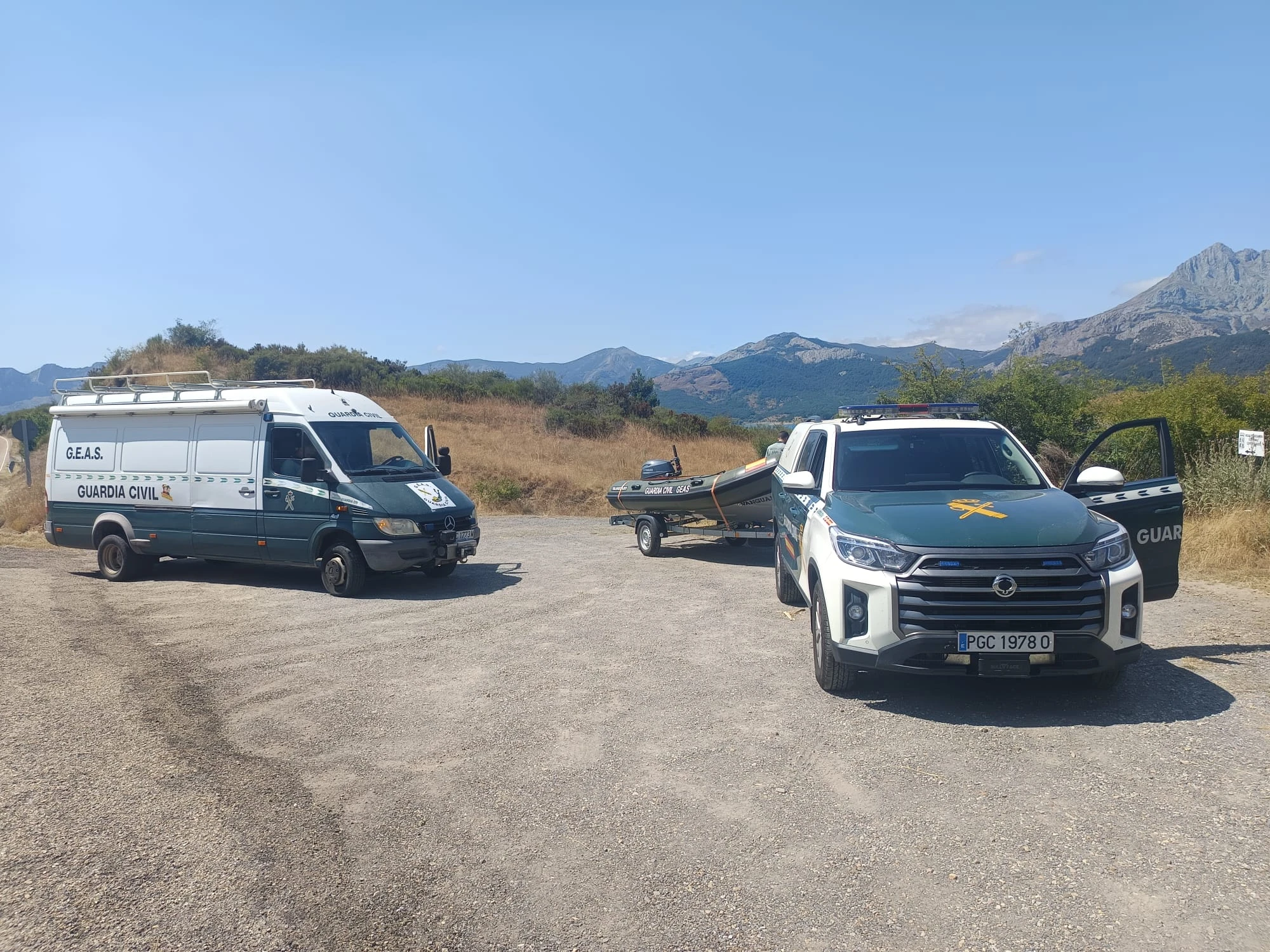 Especialistas del GEAS de Badajoz encuentran un cuerpo sin vida en un embalse