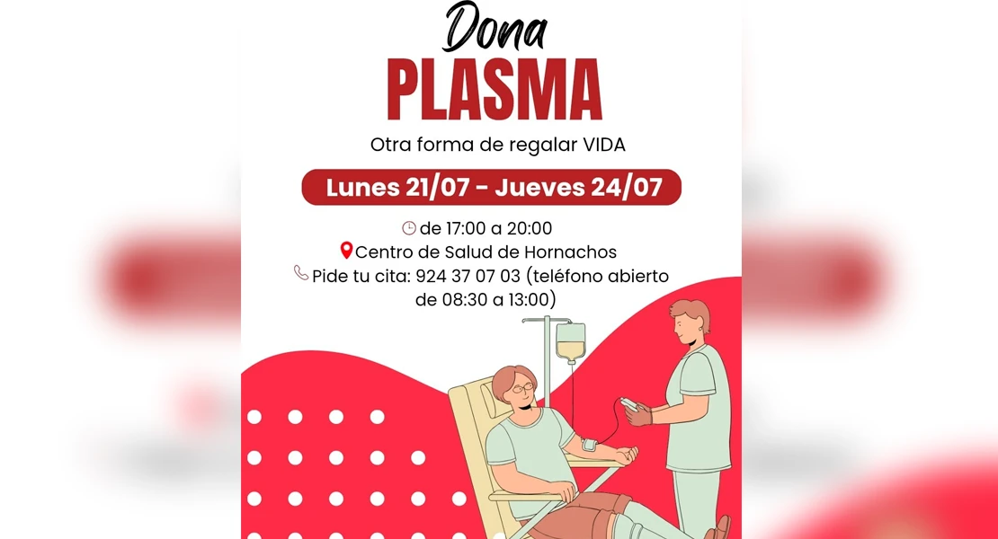 Hornachos se suma a la solidaridad con una nueva campaña de donación de plasma