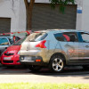 Aparatoso accidente en Badajoz: se empotra contra varios coches en Suerte de Saavedra