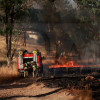 Un incendio afecta al Fuerte de San Cristóbal en Badajoz