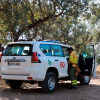 Imágenes de los bomberos en el incendio de Tres Arroyos