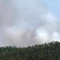 Un amplio dispositivo trabaja en un incendio forestal de nivel 1 en Puebla de la Reina (BA)
