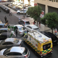 Accidente de tráfico en la calle San Isidro de Badajoz