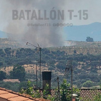Medios aéreos sobre Plasencia para frenar un incendio: activan el nivel 1 de peligrosidad
