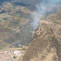 Desactivado el Nivel 1 de peligrosidad por el incendio forestal en Madroñera (CC)