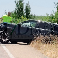 Impactan dos vehículos en la carretera de Olivenza