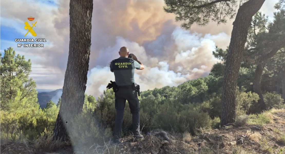 Evolución favorable del incendio de Las Hurdes: 70 % del perímetro estabilizado