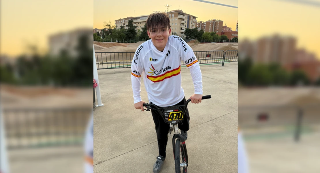 El joven ciclista que representará a Extremadura en el Mundial de BMX Racing en Copenhague