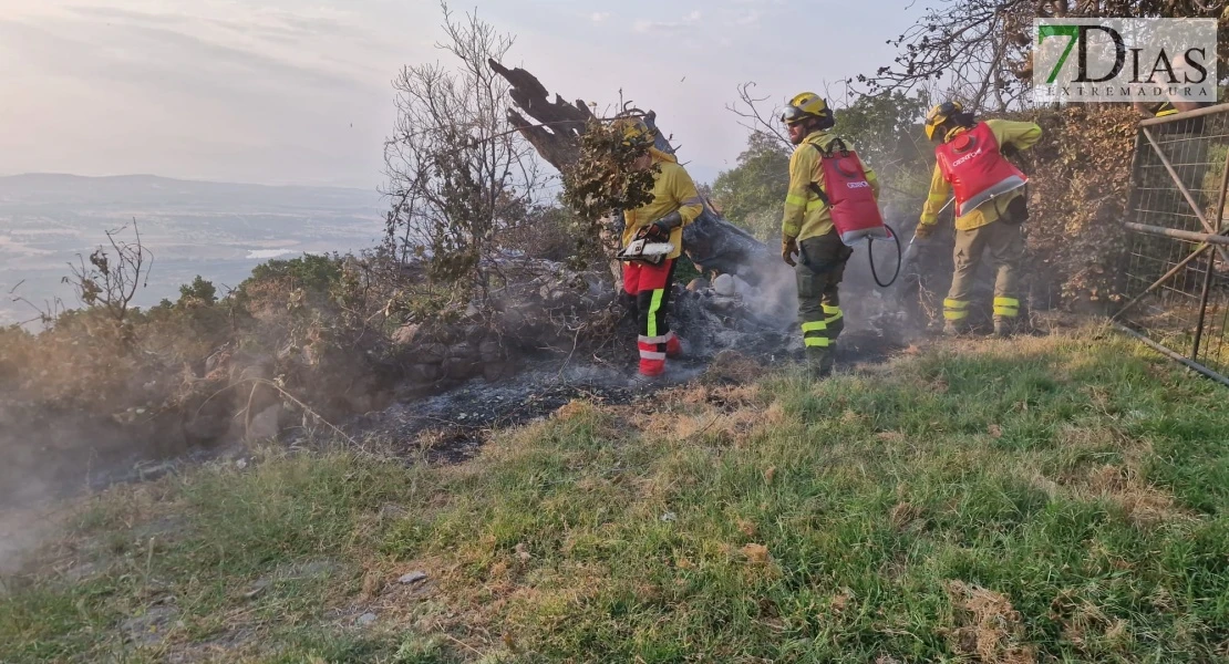 Solidaridad en el norte de Extremadura: bomberos forestales ayudan en las zonas afectadas por el incendio de Jarilla