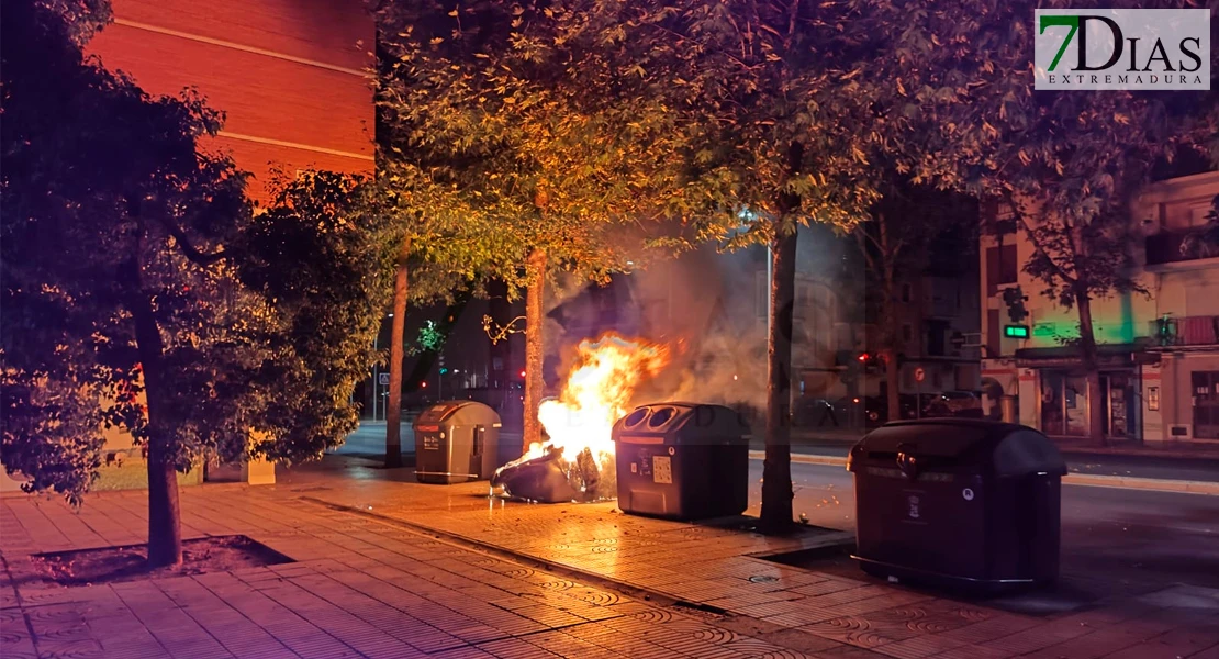 Sale ardiendo un contenedor en la avenida Damián Téllez Lafuente