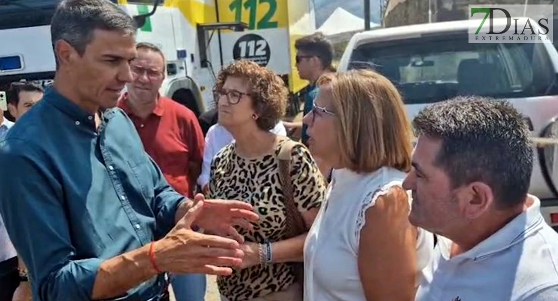 Sánchez anuncia buenas noticias para las zonas afectadas por los incendios en Extremadura