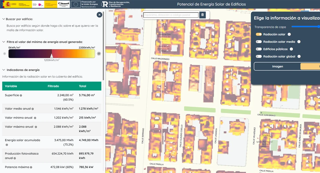 Conoce el potencial solar de tu edificio en esta web