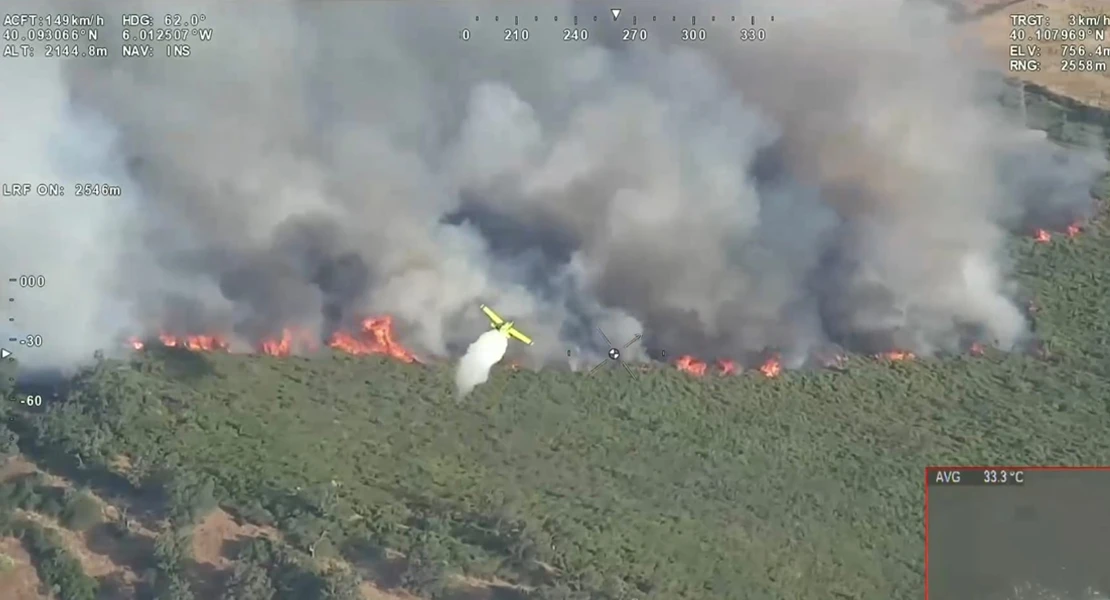 Estos son los cuatro incendios forestales activos en Extremadura