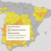 El 112 amplía la alerta naranja por altas temperaturas en Extremadura