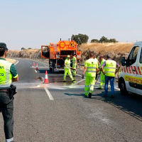 Restablecido el tráfico en la A-66 tras un accidente en Cáceres