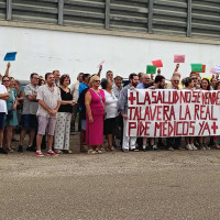 Manifestación en Talavera la Real para exigir más médicos: "Ponen en riesgo nuestra vida"