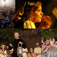 Éxito en las calles de Barcarrota: actores, cantantes y multitud de público en la XI Visita Guiada Nocturna