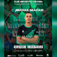 Samu López se despide del CD Gévora tras dos temporadas históricas